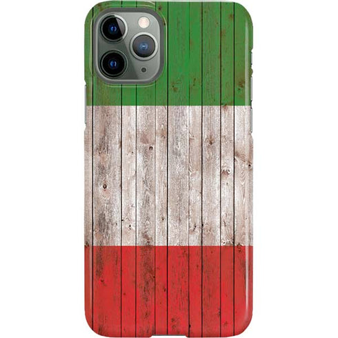 Italian Flag Dark Wood iPhone 11 Pro Lite Case