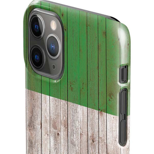 Italian Flag Dark Wood iPhone 11 Pro Lite Case