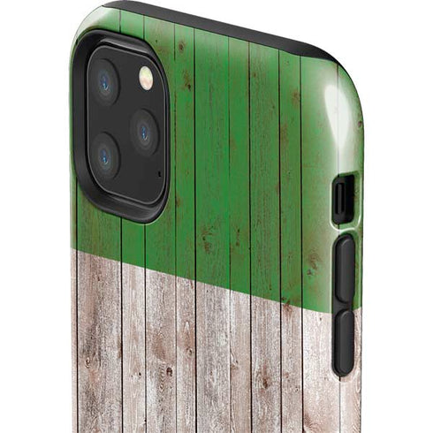 Italian Flag Dark Wood iPhone 11 Pro Max Impact Case