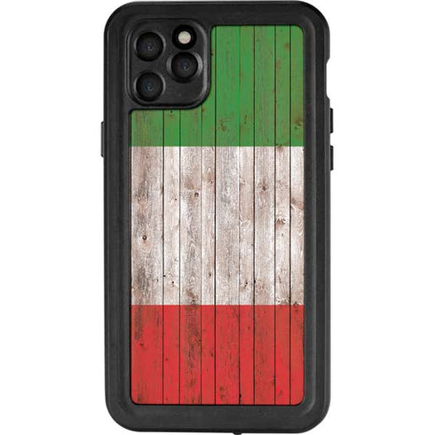 Italian Flag Dark Wood iPhone 11 Pro Max Waterproof Case
