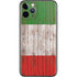 Italian Flag Dark Wood iPhone 11 Pro Skin