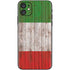 Italian Flag Dark Wood iPhone 11 Skin