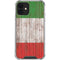 Italian Flag Dark Wood iPhone 12 Clear Case