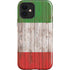 Italian Flag Dark Wood iPhone 12 Impact Case