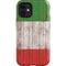 Italian Flag Dark Wood iPhone 12 Mini Impact Case