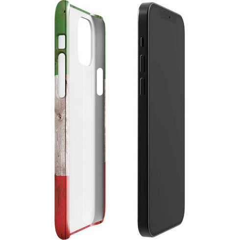 Italian Flag Dark Wood iPhone 12 Mini Lite Case