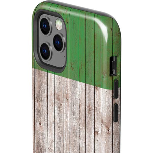 Italian Flag Dark Wood iPhone 12 Pro Impact Case