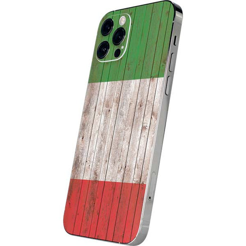 Italian Flag Dark Wood iPhone 12 Pro Max Skin