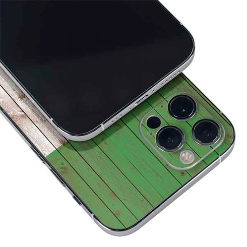 Italian Flag Dark Wood iPhone 12 Pro Skin