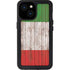 Italian Flag Dark Wood iPhone 13 Mini Waterproof Case