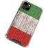Italian Flag Dark Wood iPhone 14 Clear Case