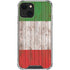 Italian Flag Dark Wood iPhone 14 Plus Clear Case