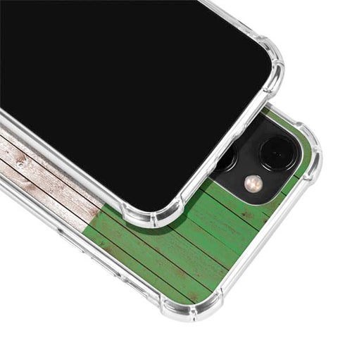 Italian Flag Dark Wood iPhone 14 Plus Clear Case
