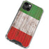 Italian Flag Dark Wood iPhone 15 Plus Clear Case