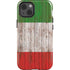 Italian Flag Dark Wood iPhone 15 Impact Case