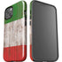 Italian Flag Dark Wood iPhone 14 Impact Case