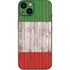 Italian Flag Dark Wood iPhone 15 Plus Skin