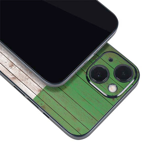Italian Flag Dark Wood iPhone 14 Plus Skin