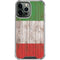 Italian Flag Dark Wood iPhone 14 Pro Max Clear Case
