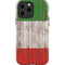 Italian Flag Dark Wood iPhone 14 Pro Max Impact Case