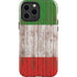 Italian Flag Dark Wood iPhone 14 Pro Max Impact Case