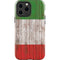 Italian Flag Dark Wood iPhone 15 Pro Max Impact Case