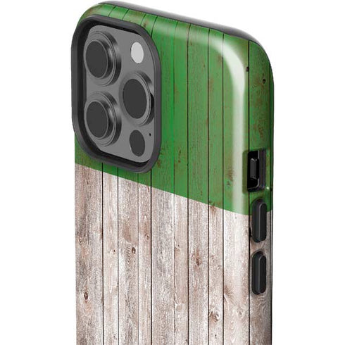 Italian Flag Dark Wood iPhone 15 Pro Max Impact Case