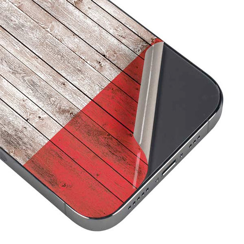 Italian Flag Dark Wood iPhone 14 Pro Skin