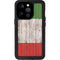 Italian Flag Dark Wood iPhone 14 Pro Waterproof Case