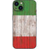 Italian Flag Dark Wood iPhone 14 Skin