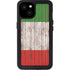 Italian Flag Dark Wood iPhone 15 Plus Waterproof Case