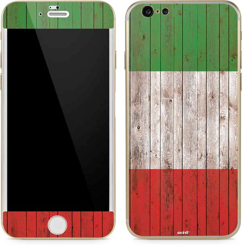 Italian Flag Dark Wood iPhone 6/6s Skin