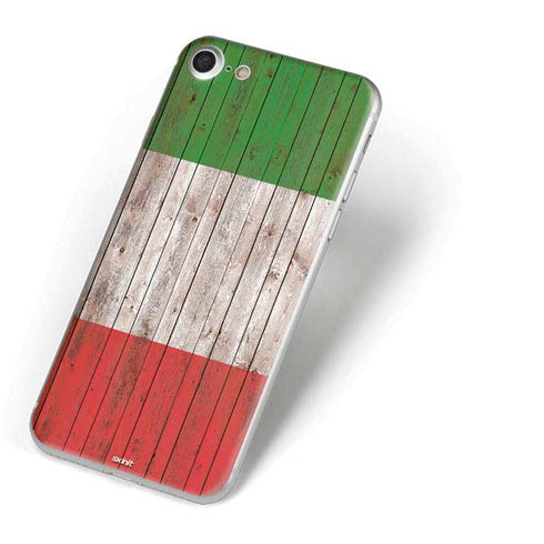 Italian Flag Dark Wood iPhone 7 Skin