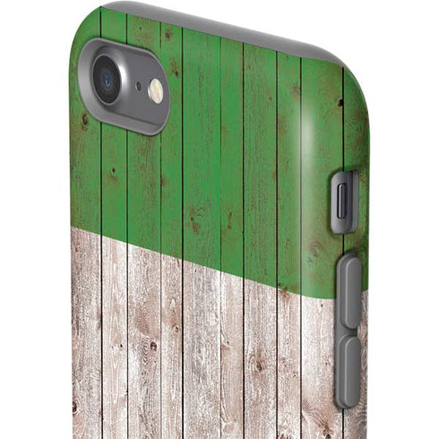 Italian Flag Dark Wood iPhone SE (2nd & 3rd Gen) Pro Case