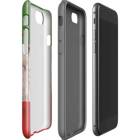 Italian Flag Dark Wood iPhone SE (2nd & 3rd Gen) Pro Case