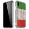 Italian Flag Dark Wood iPhone XR Clear Case