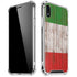Italian Flag Dark Wood iPhone XR Clear Case