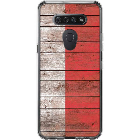 Italian Flag Dark Wood LG K51/Q51 Clear Case