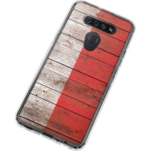 Italian Flag Dark Wood LG K51/Q51 Clear Case