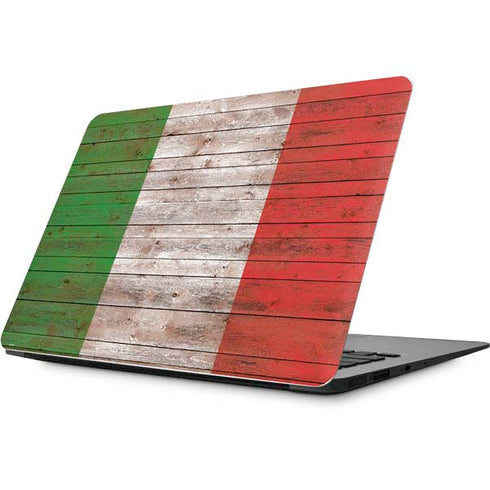 Italian Flag Dark Wood Apple MacBook Skin