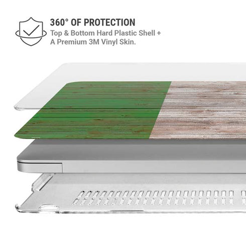 Italian Flag Dark Wood MacBook Air 13in M1 (2021) Case plus Skin