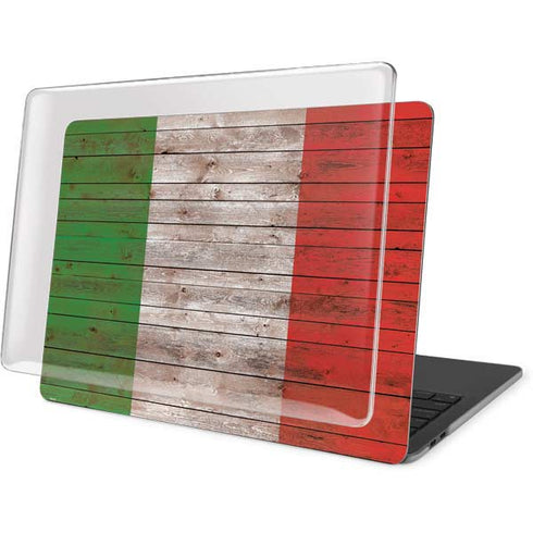 Italian Flag Dark Wood MacBook Pro 16in (2019-20) Case plus Skin