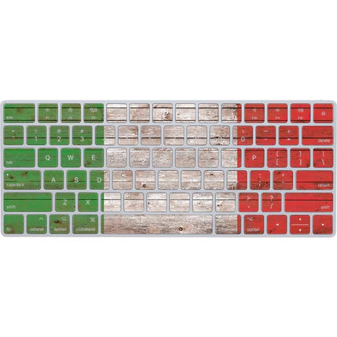 Italian Flag Dark Wood Magic Keyboard Skin