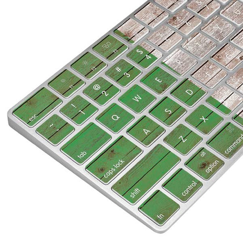 Italian Flag Dark Wood Magic Keyboard Skin