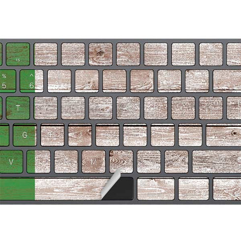 Italian Flag Dark Wood Magic Keyboard with Numeric Keypad Skin