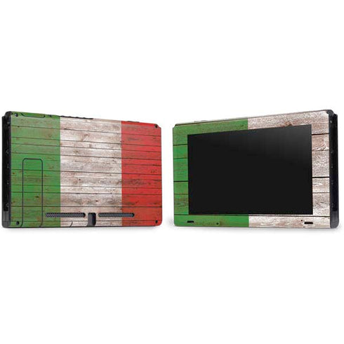 Italian Flag Dark Wood Nintendo Switch Bundle Skin