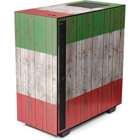 Italian Flag Dark Wood NZXT H510 Compact ATX Mid-Tower Case Skin
