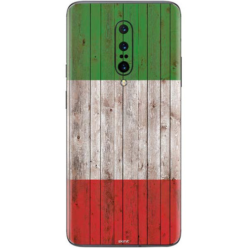 Italian Flag Dark Wood OnePlus 7 Pro Skin