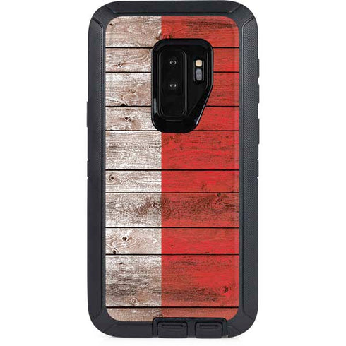 Italian Flag Dark Wood Otterbox Defender Galaxy Skin