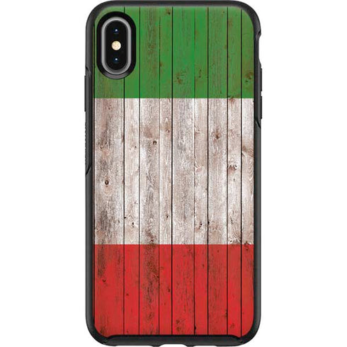 Italian Flag Dark Wood Otterbox Symmetry iPhone Skin